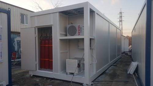 Kimyasal Madde Yangın Söndürme Sistemli Depolama Konteyneri